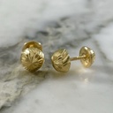 6MM Diamond-Cut Half-Ball Screw-Back Stud